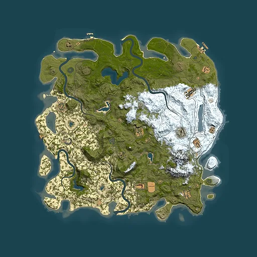Rust map seed 982074233, 5000x5000m top-down preview