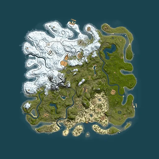 Rust map seed 2014244757, 5000x5000m top-down preview