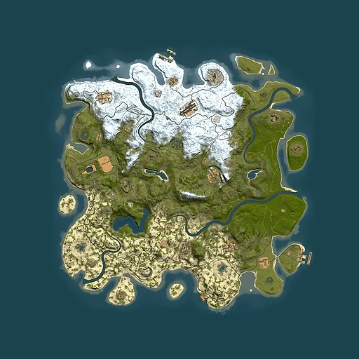 Rust map seed 1895265092, 4500x4500m top-down preview