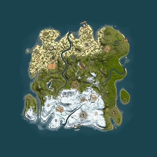Rust map seed 736309493, 4000x4000m top-down preview