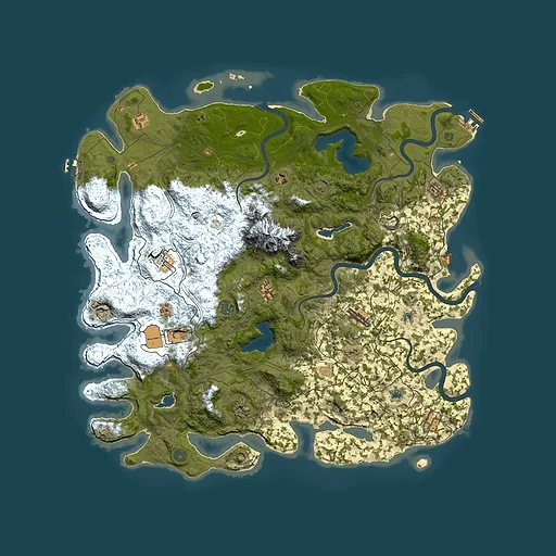 Rust map seed 1270047058, 5000x5000m top-down preview