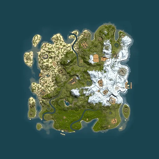 Rust map seed 764901805, 4000x4000m top-down preview