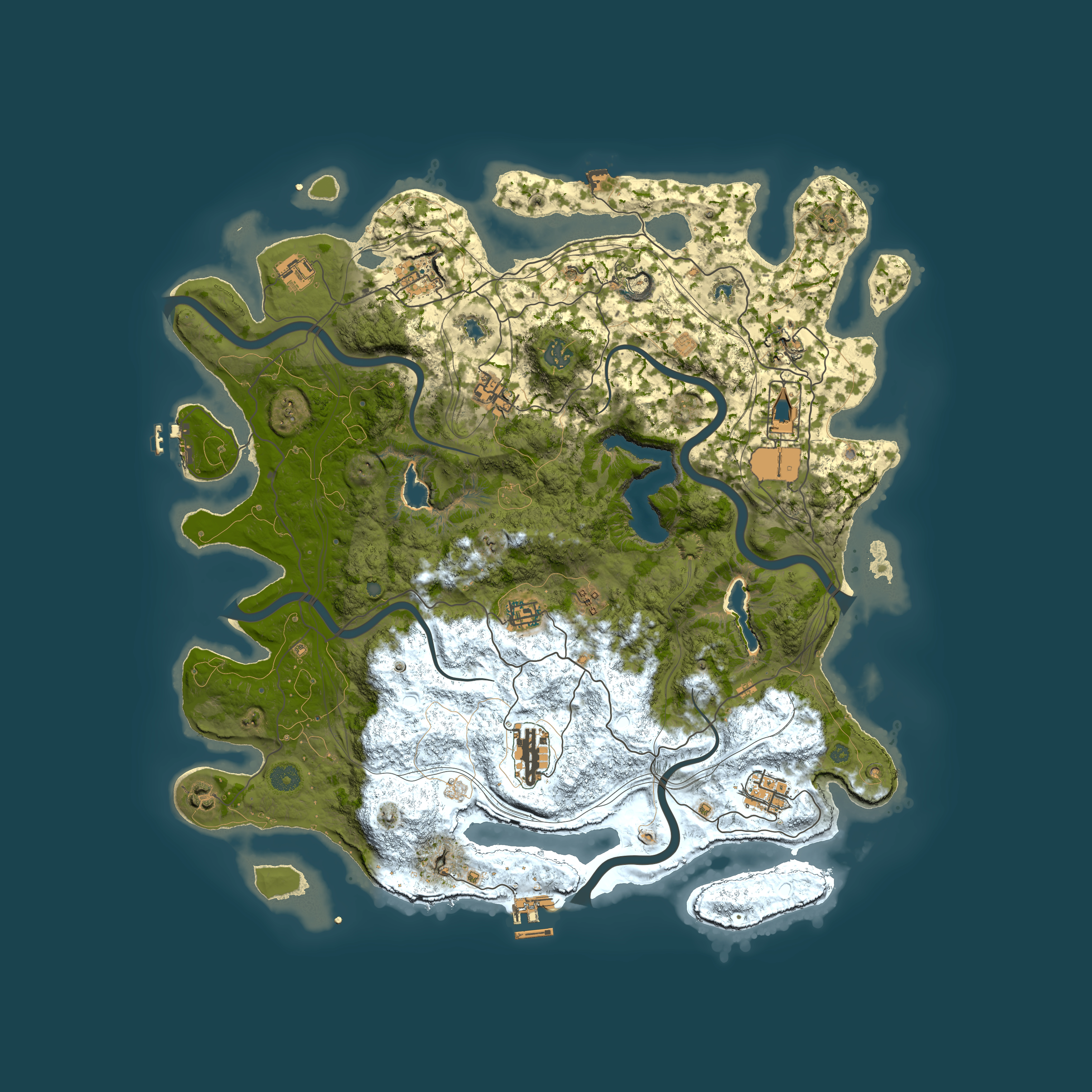 Full top-down render of Rust map seed 1405833160, 4500x4500m