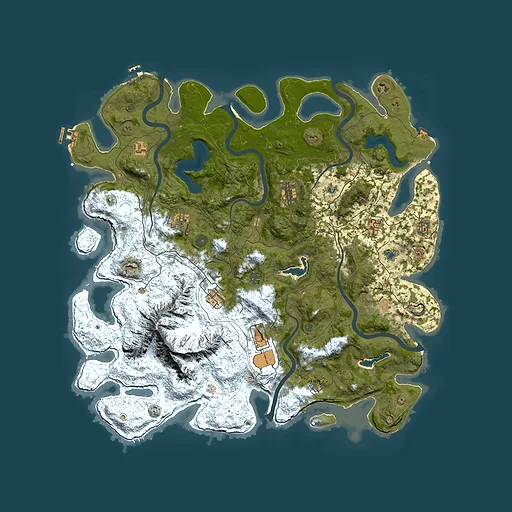 Rust map seed 1038219650, 5000x5000m top-down preview