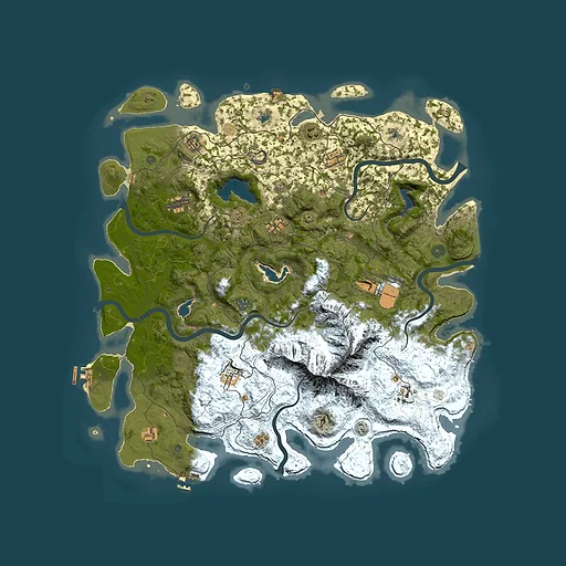 Rust map seed 1286522737, 5000x5000m top-down preview