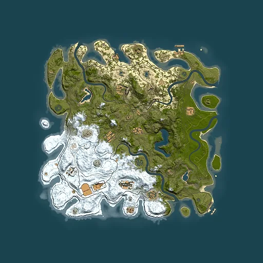 Rust map seed 486756268, 4500x4500m top-down preview
