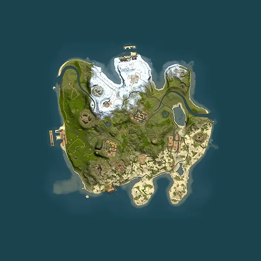 Rust map seed 2099939042, 2500x2500m top-down preview