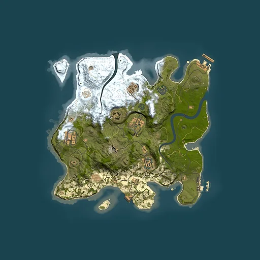 Rust map seed 1831458130, 3000x3000m top-down preview