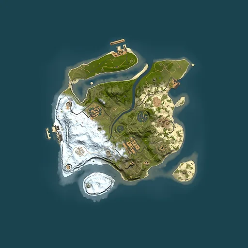 Rust map seed 1321132150, 2500x2500m top-down preview