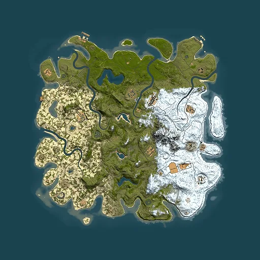 Rust map seed 1118646711, 5000x5000m top-down preview