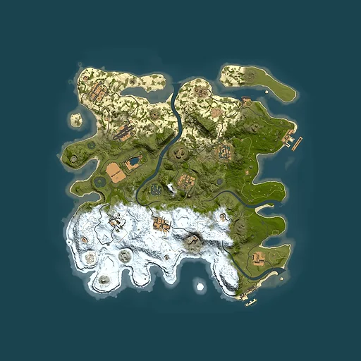 Rust map seed 540066906, 3500x3500m top-down preview
