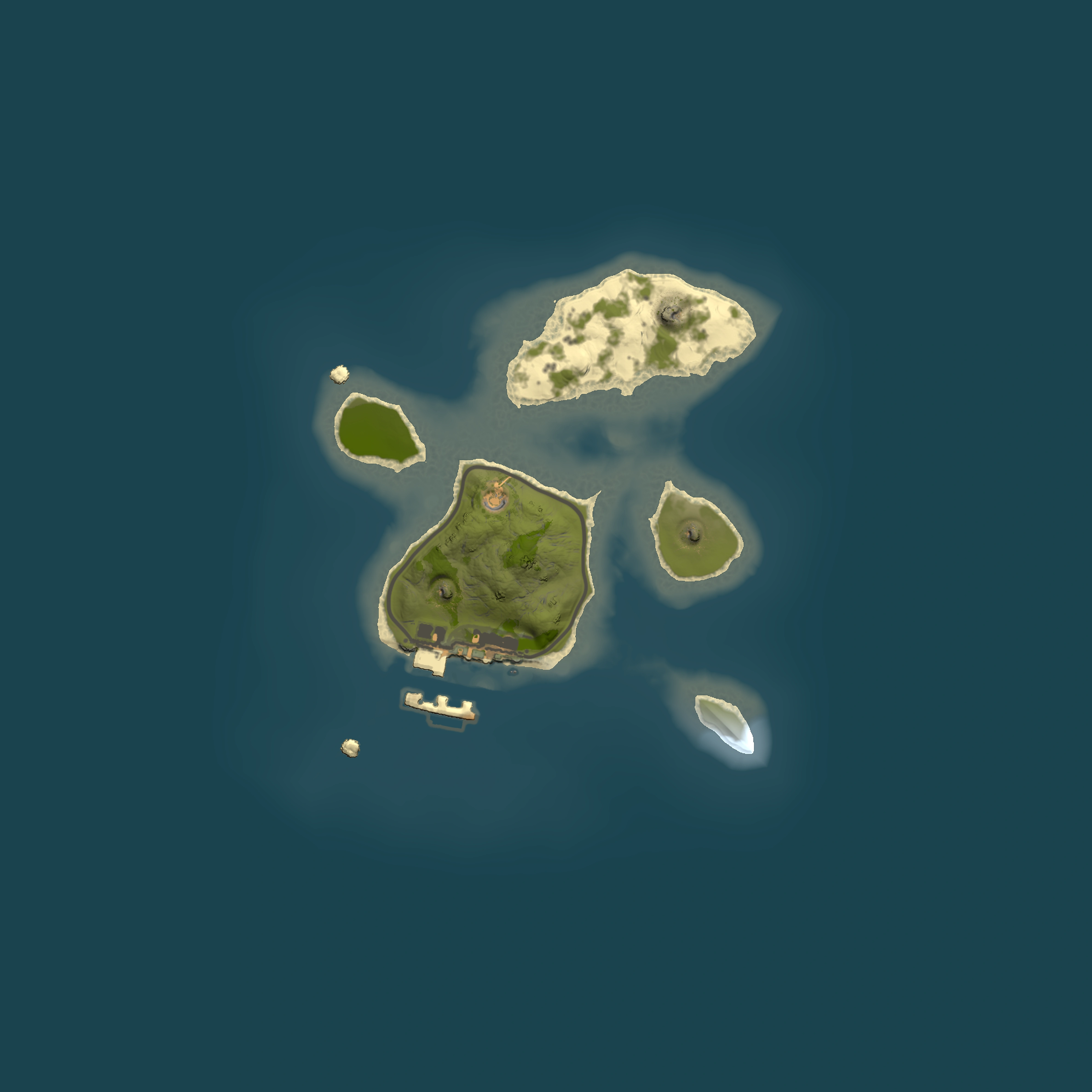 Full top-down render of Rust map seed 1279432115, 1500x1500m