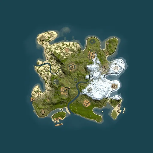 Rust map seed 1773216977, 3000x3000m top-down preview