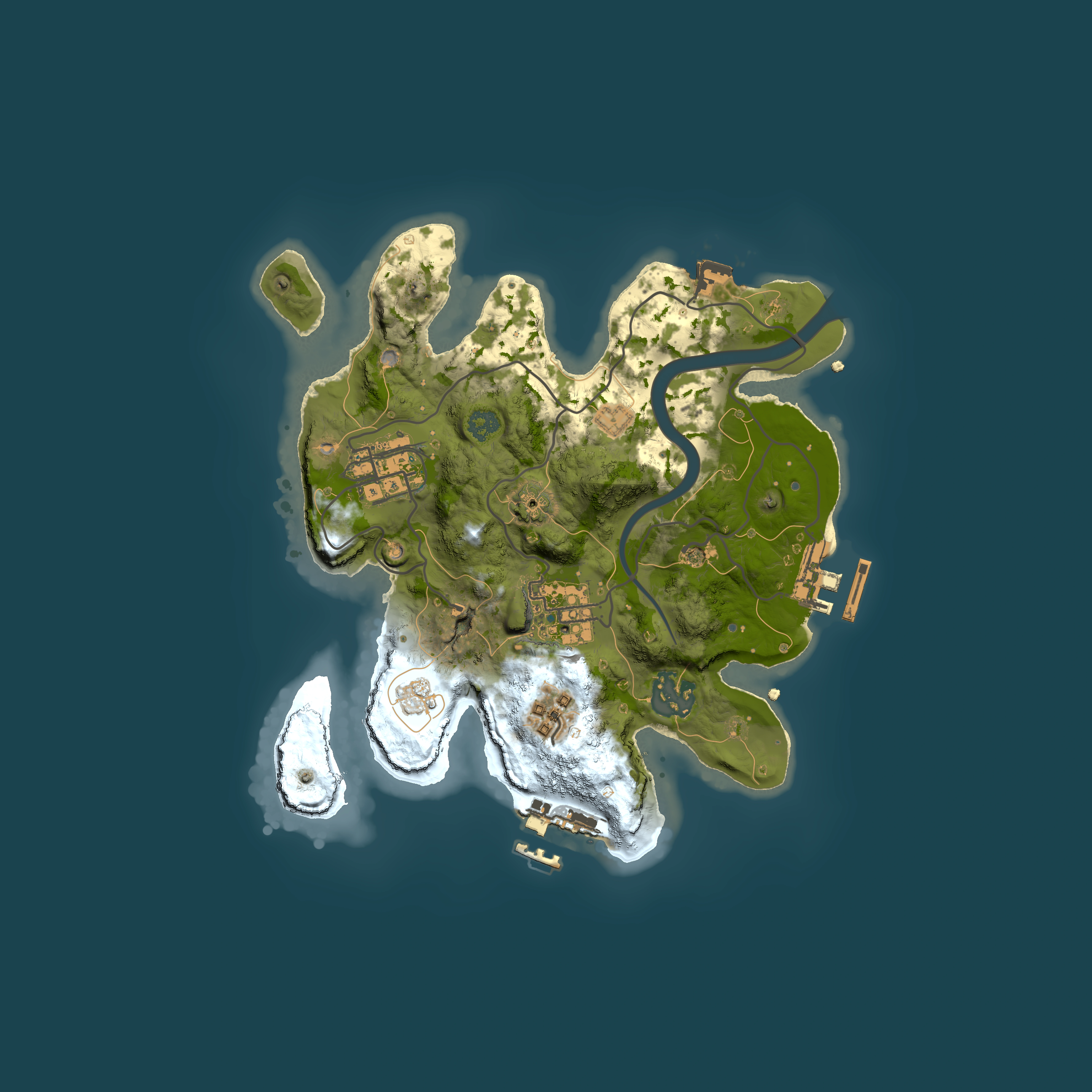Full top-down render of Rust map seed 1806975523, 2500x2500m