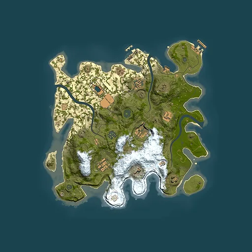 Rust map seed 1070595165, 3500x3500m top-down preview