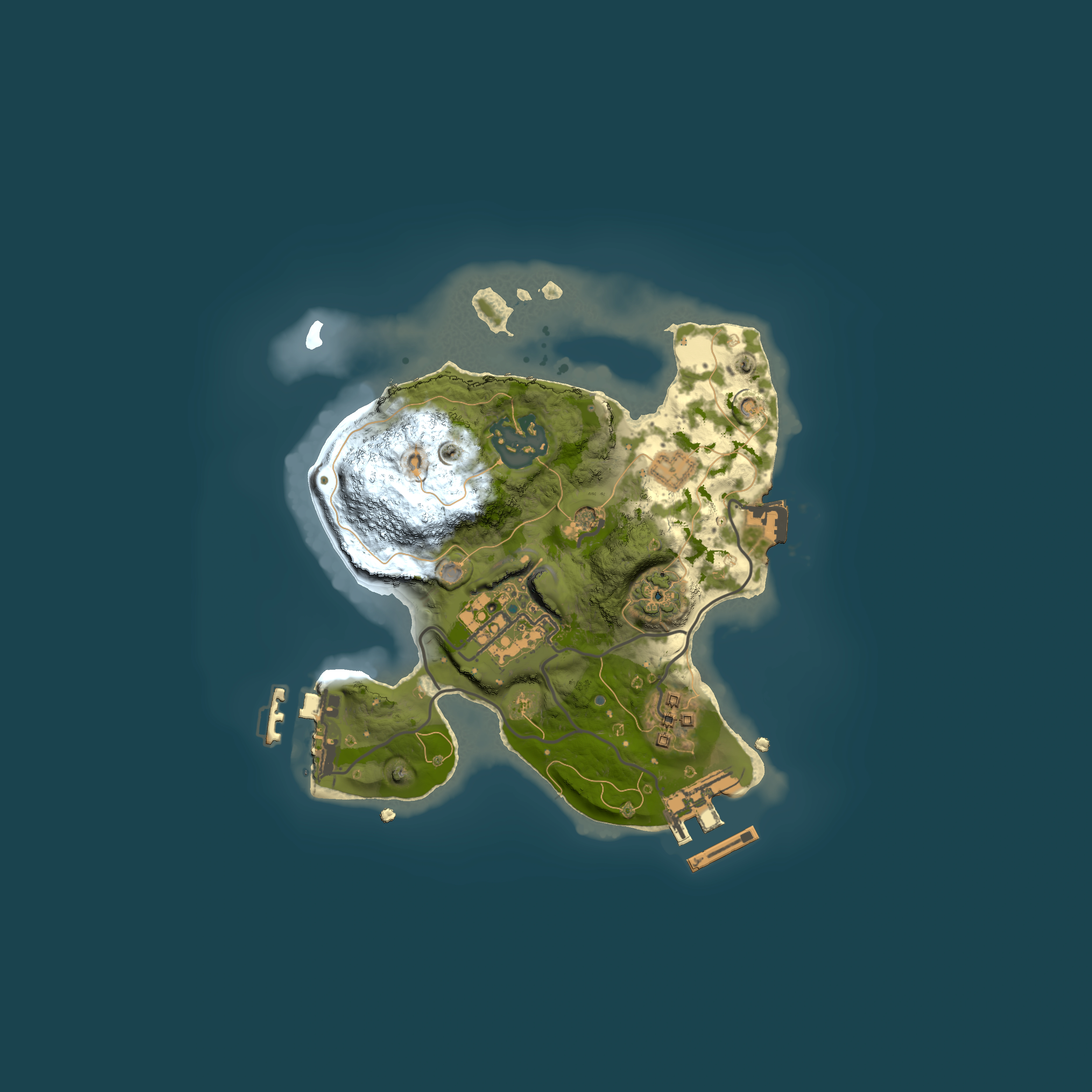 Full top-down render of Rust map seed 1708084175, 2000x2000m