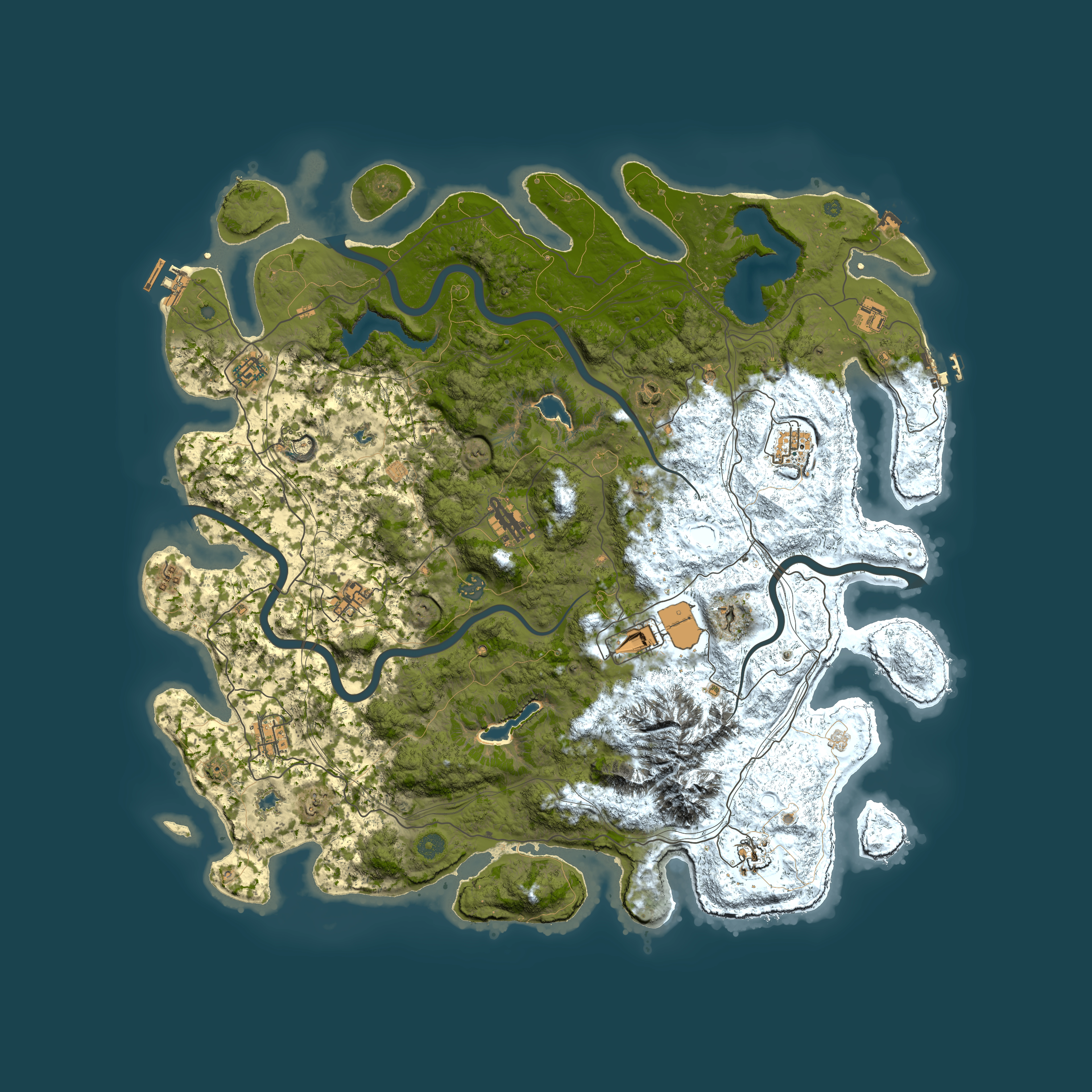 Full top-down render of Rust map seed 895272187, 5000x5000m