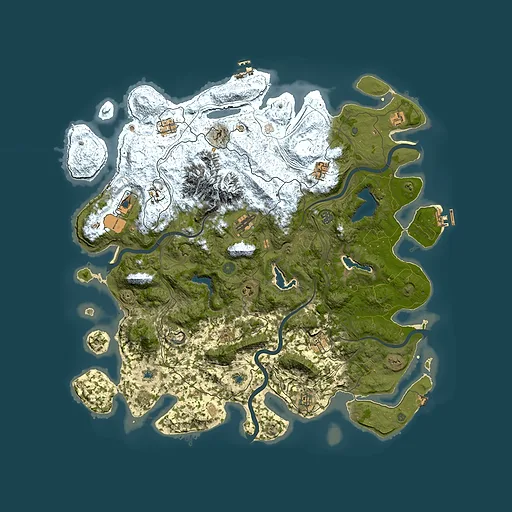 Rust map seed 2130968544, 5000x5000m top-down preview