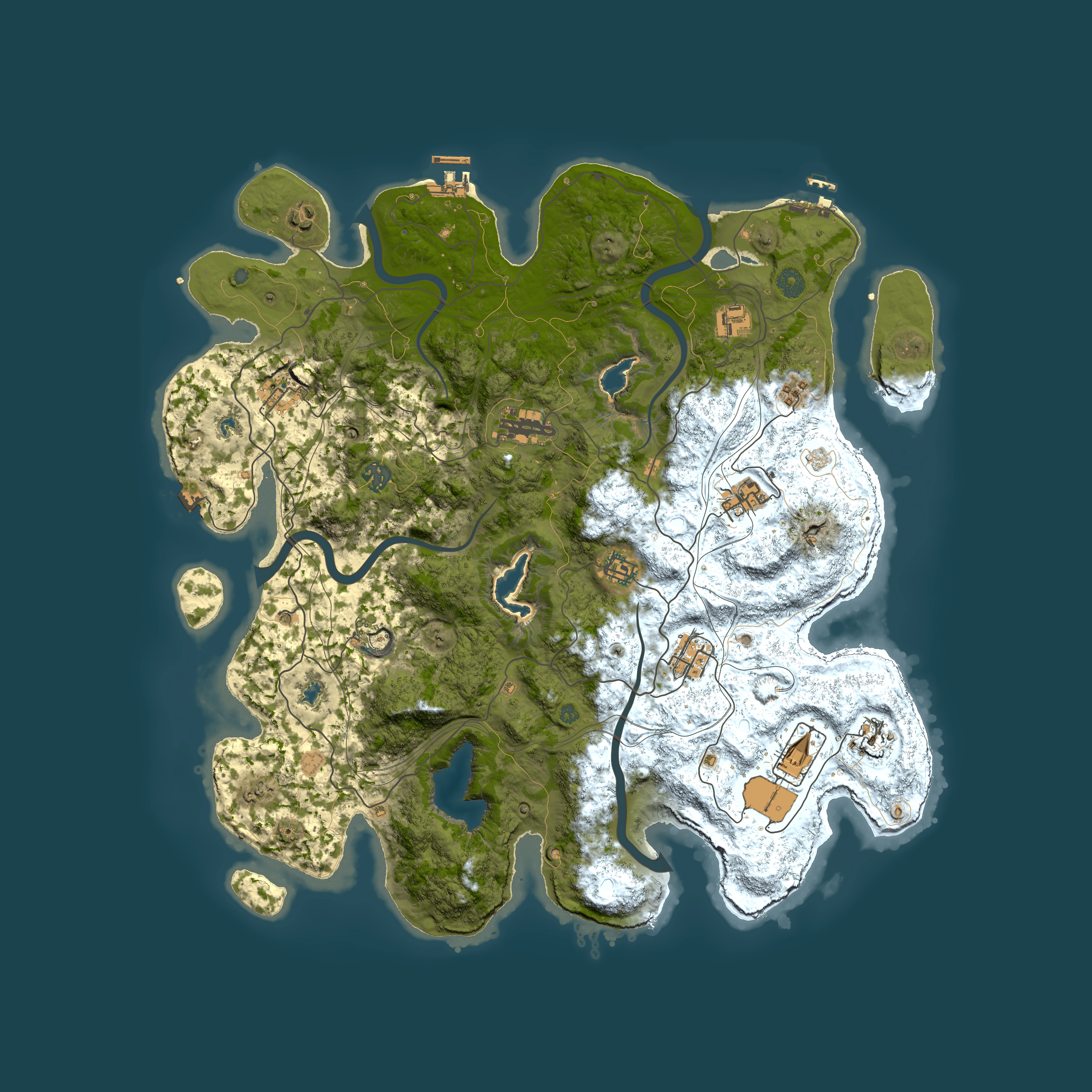 Full top-down render of Rust map seed 1323398440, 4500x4500m