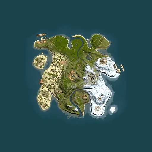 Rust map seed 914770042, 2500x2500m top-down preview