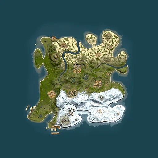 Rust map seed 193664068, 3000x3000m top-down preview