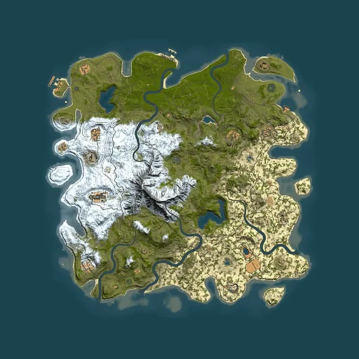 Rust map seed 1886163993, 5000x5000m top-down preview
