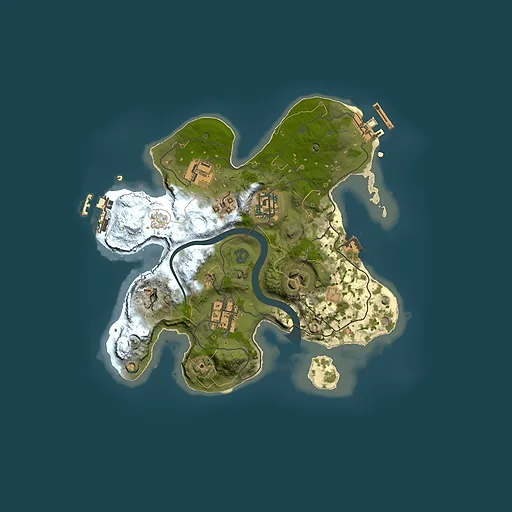 Rust map seed 972119327, 2500x2500m top-down preview