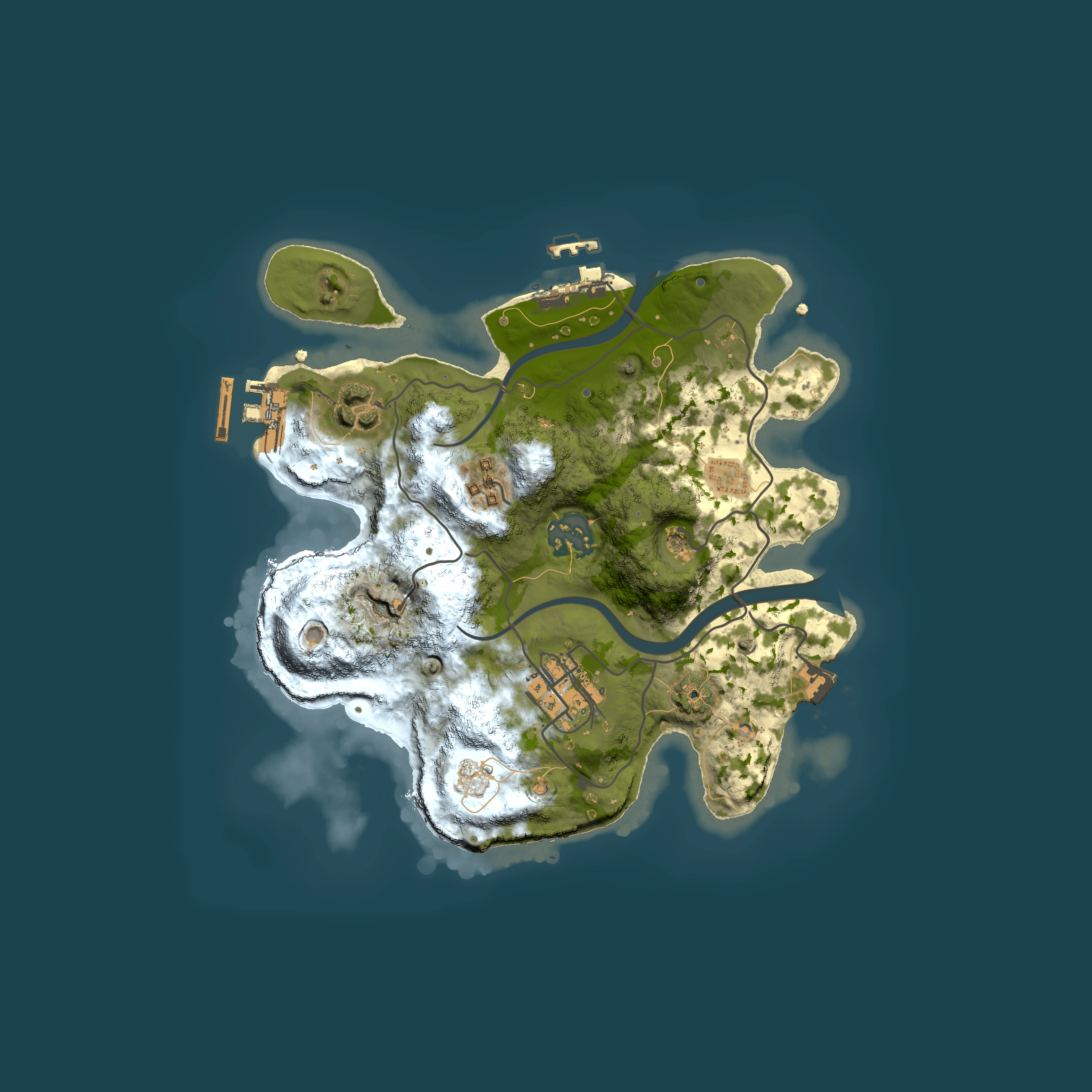 Full top-down render of Rust map seed 1679808431, 2500x2500m