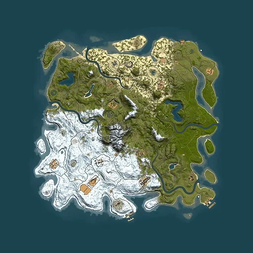 Rust map seed 838688220, 5000x5000m top-down preview