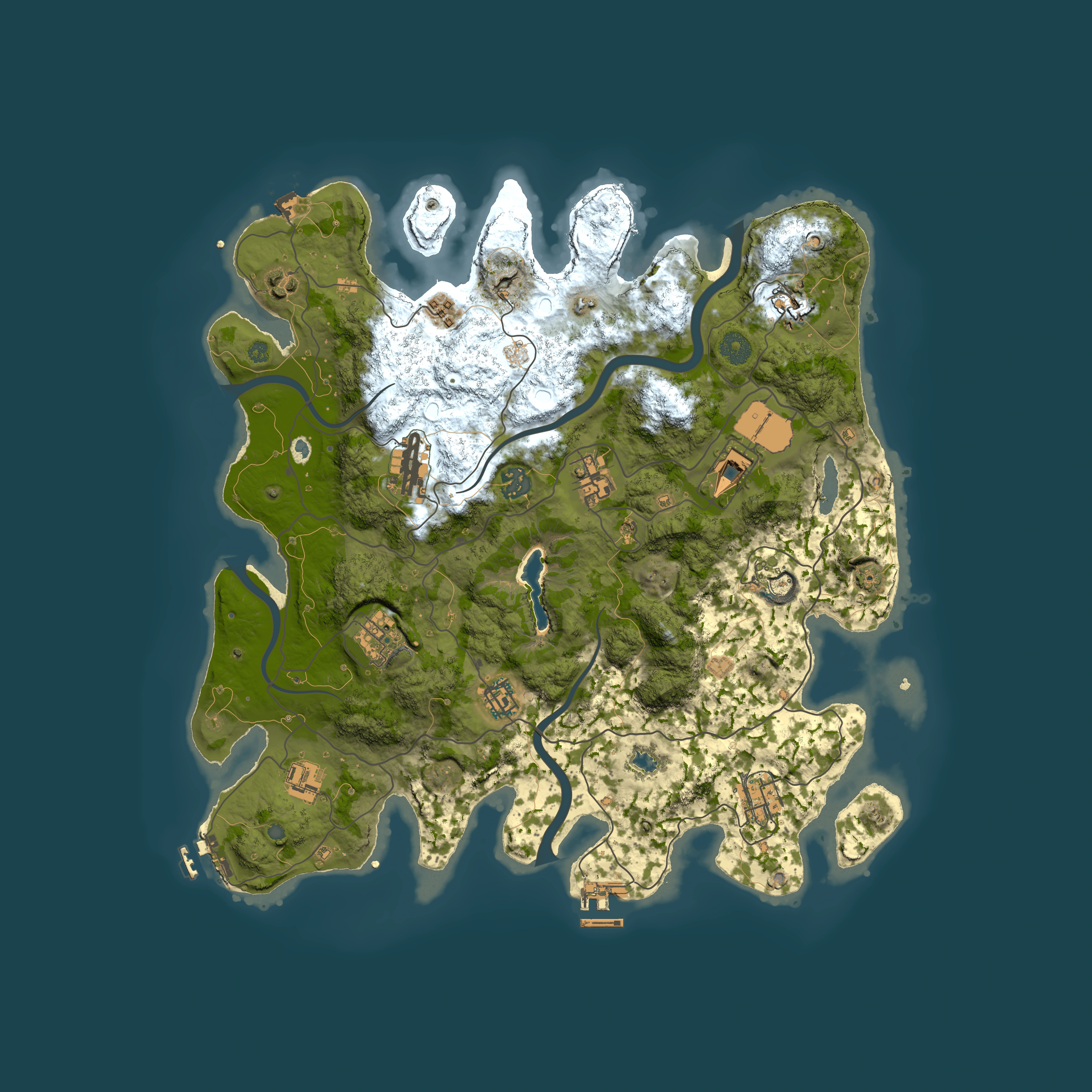 Full top-down render of Rust map seed 1907193483, 4000x4000m