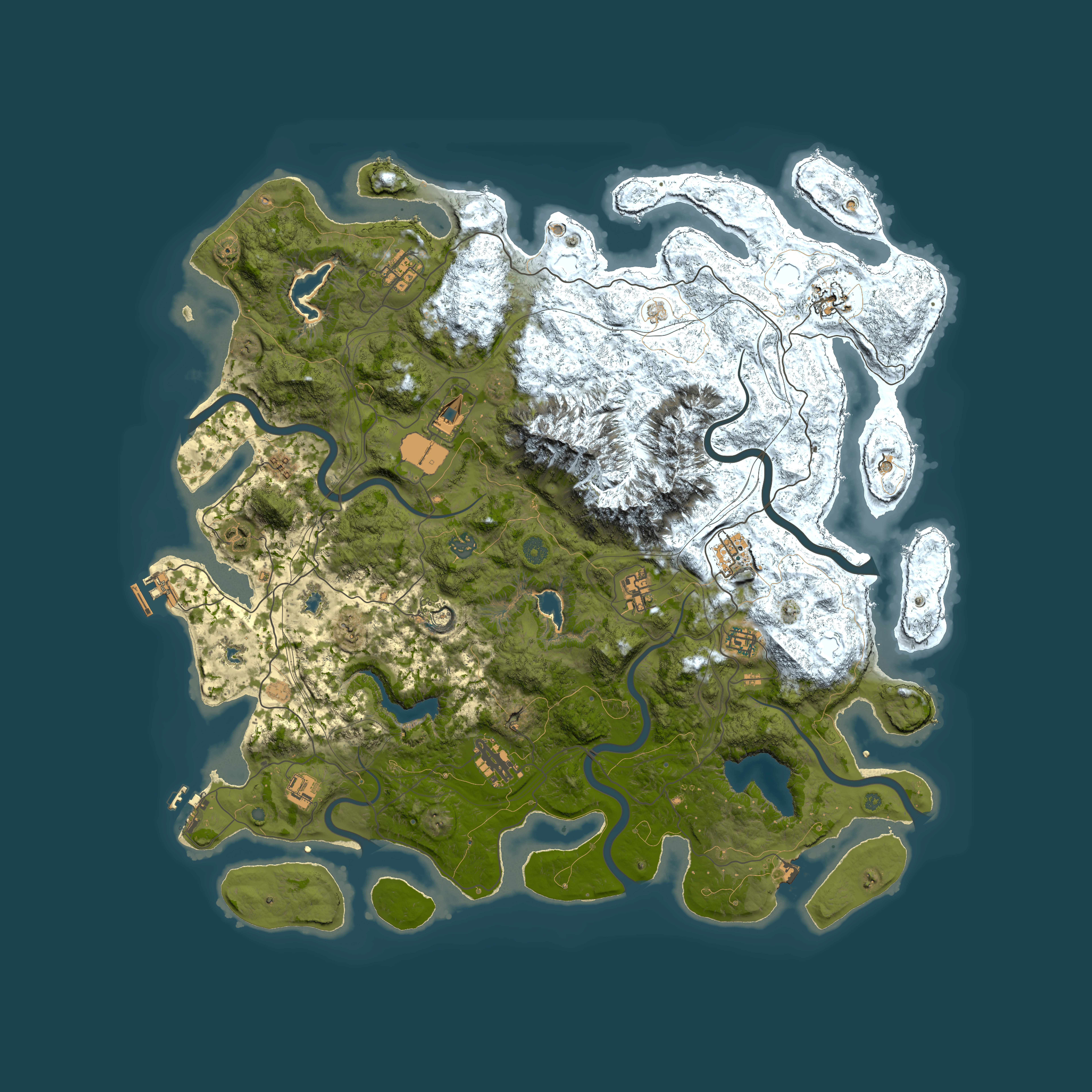 Full top-down render of Rust map seed 1088302753, 5000x5000m