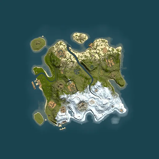 Rust map seed 1361144555, 3000x3000m top-down preview