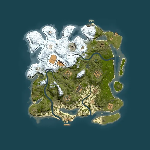 Rust map seed 1162056458, 3500x3500m top-down preview