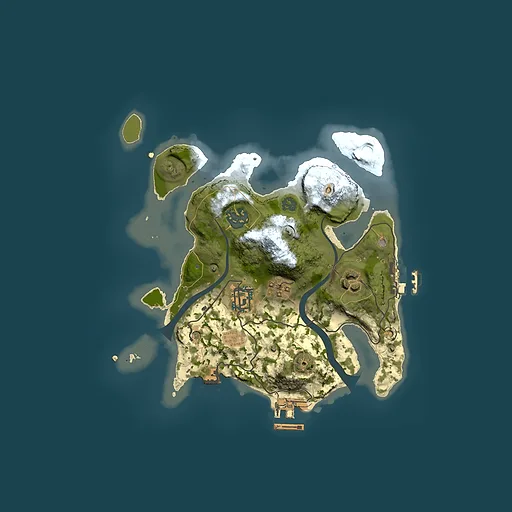 Rust map seed 1822414099, 2500x2500m top-down preview