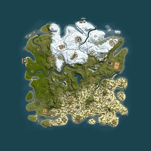 Rust map seed 724347715, 4500x4500m top-down preview
