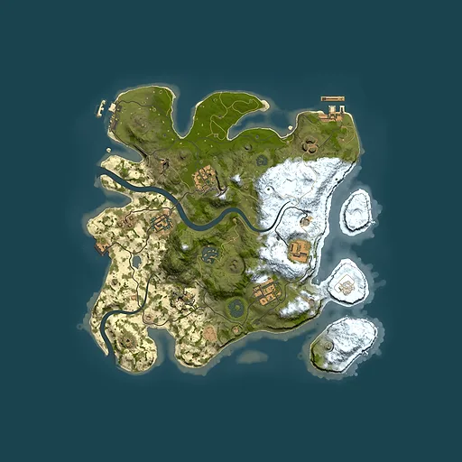 Rust map seed 399816891, 3000x3000m top-down preview