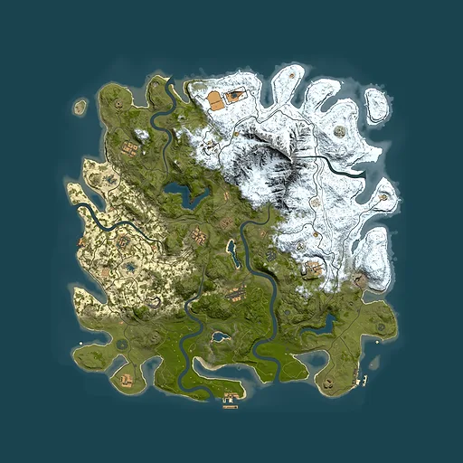 Rust map seed 1215192594, 5000x5000m top-down preview