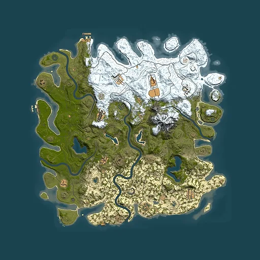 Rust map seed 1885613285, 5000x5000m top-down preview