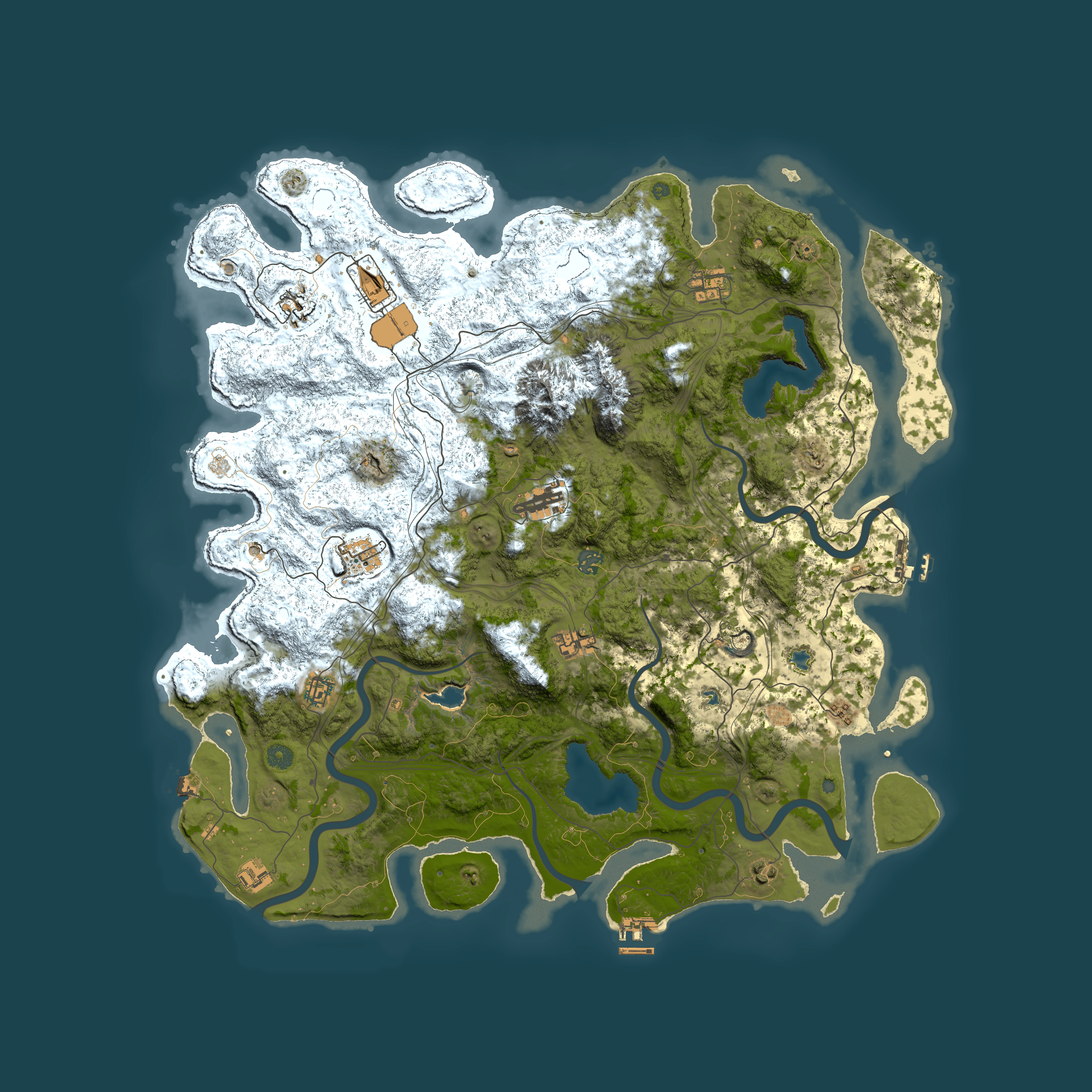 Full top-down render of Rust map seed 922554937, 5000x5000m