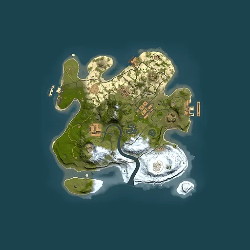 Rust map seed 725894309, 2500x2500m top-down preview