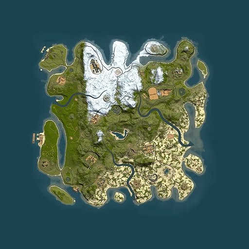 Rust map seed 1277923438, 4000x4000m top-down preview