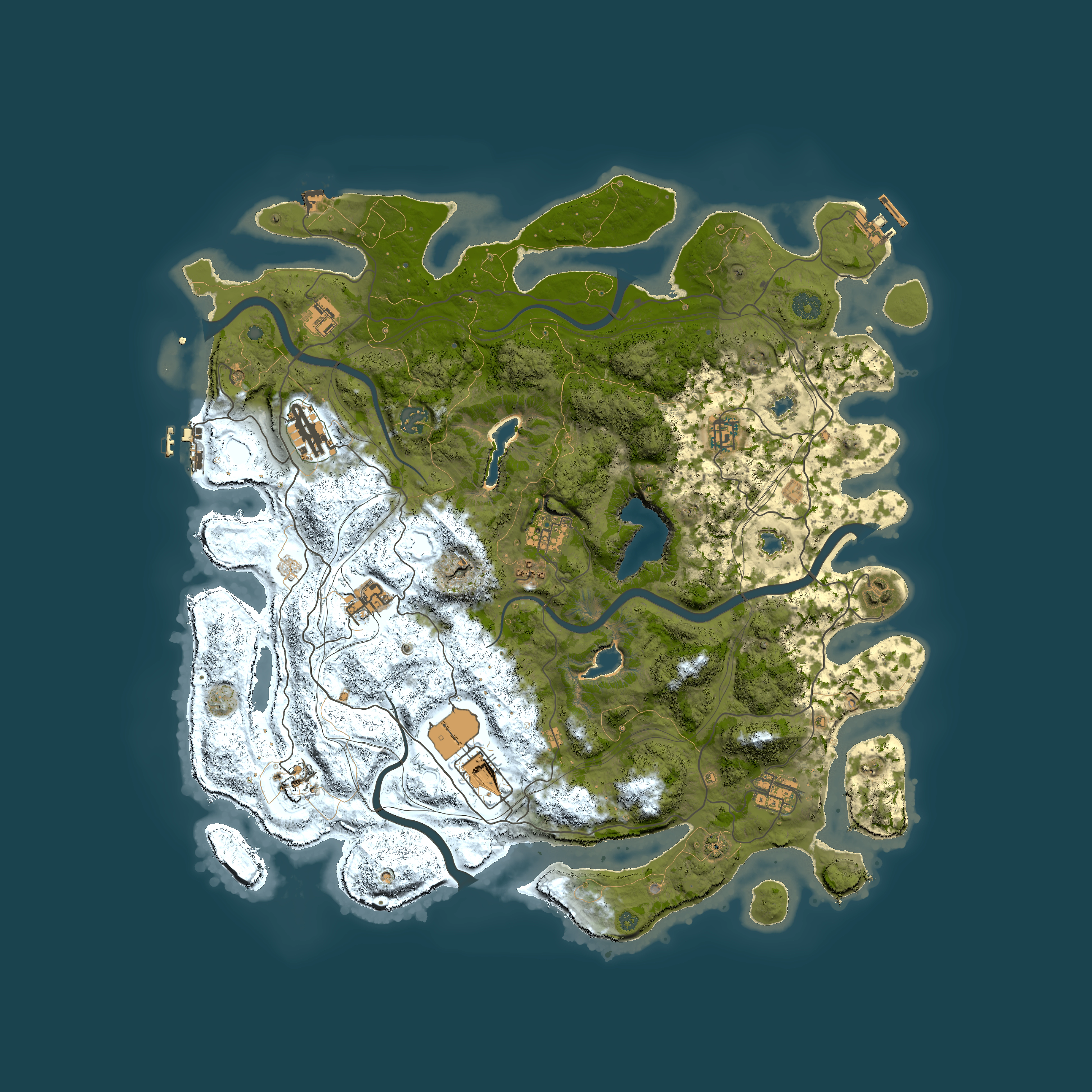 Full top-down render of Rust map seed 137784777, 4500x4500m