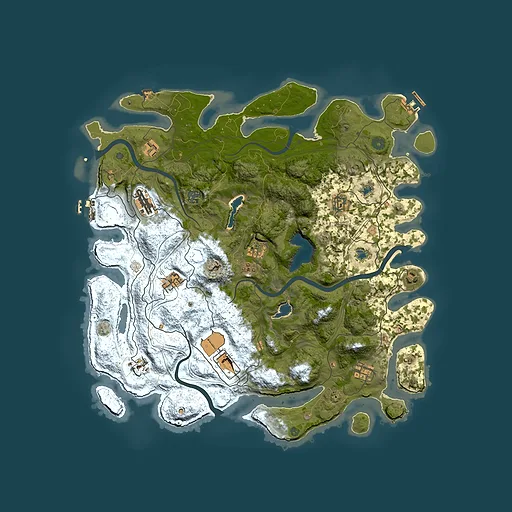 Rust map seed 137784777, 4500x4500m top-down preview