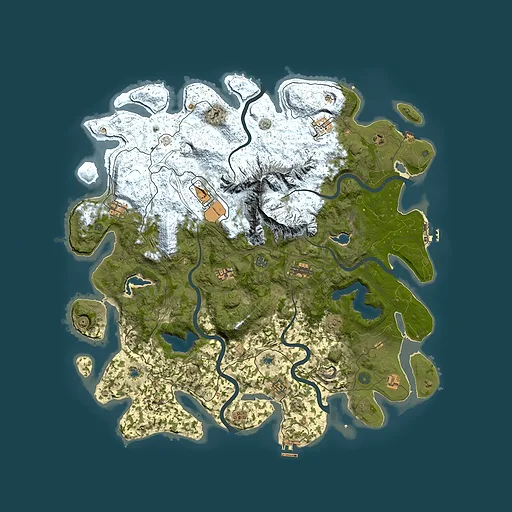 Rust map seed 1578128545, 5000x5000m top-down preview