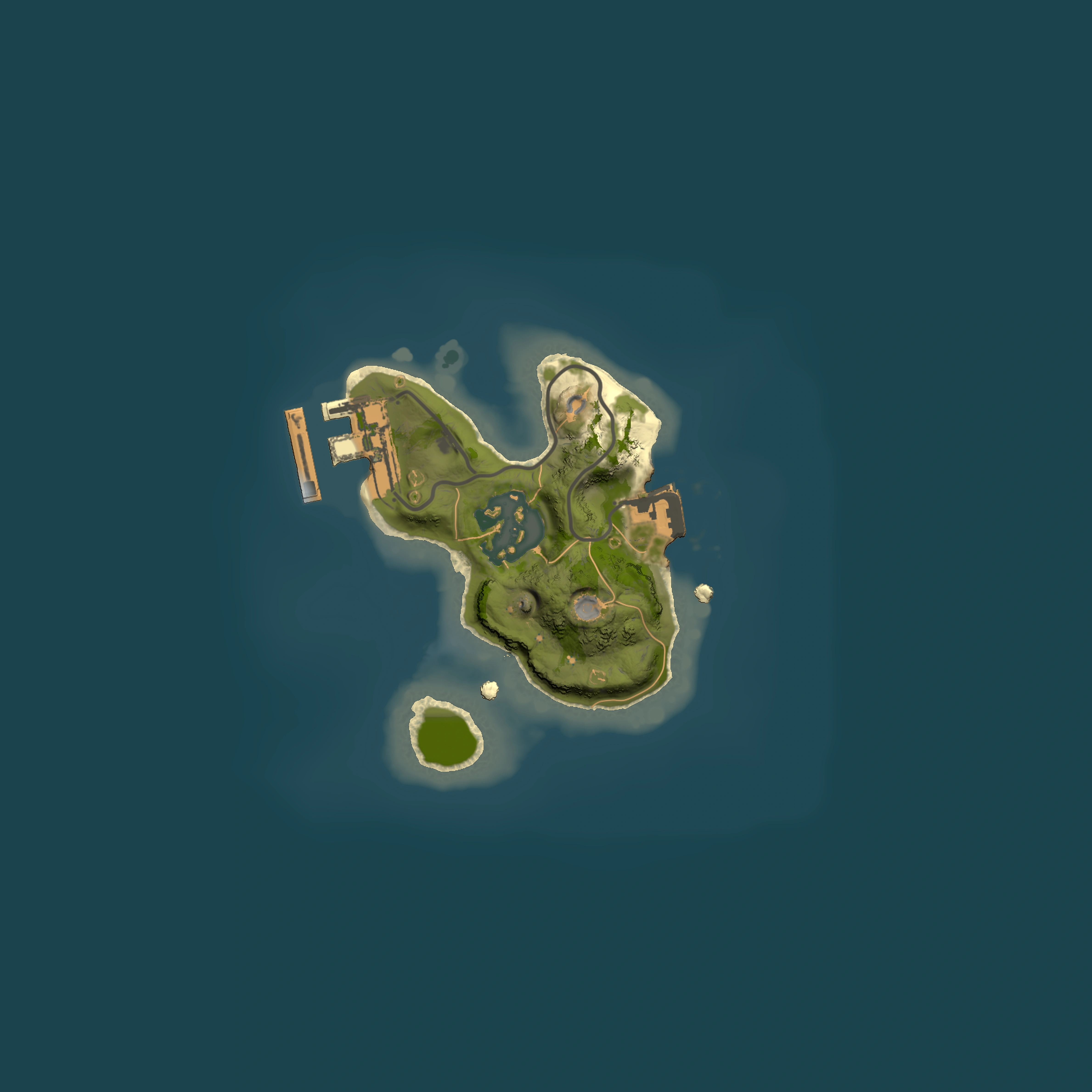 Full top-down render of Rust map seed 218397966, 1500x1500m
