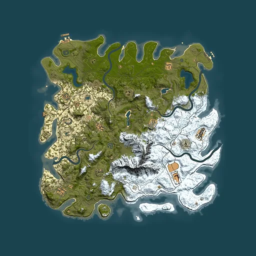 Rust map seed 708582404, 5000x5000m top-down preview