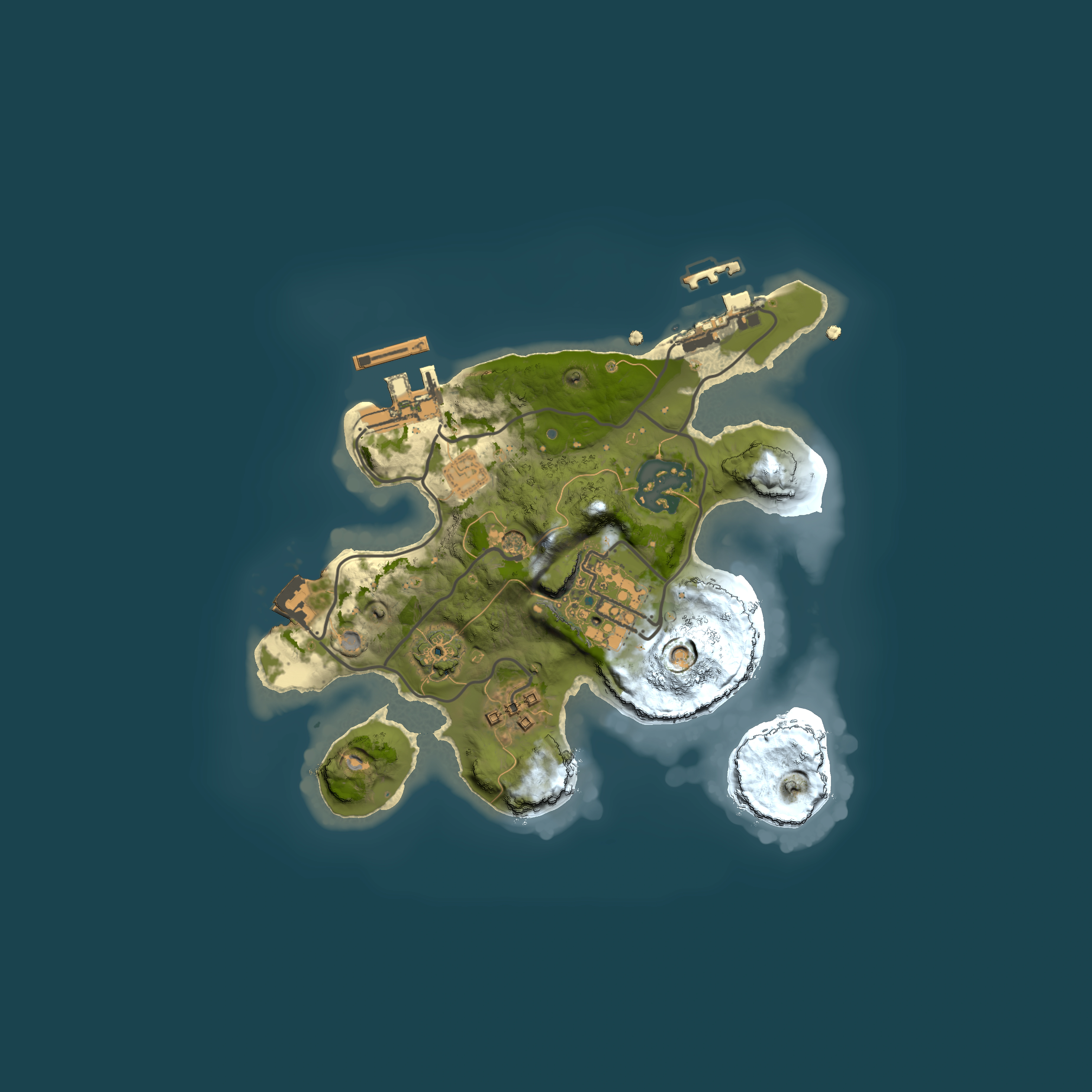 Full top-down render of Rust map seed 1208916380, 2000x2000m