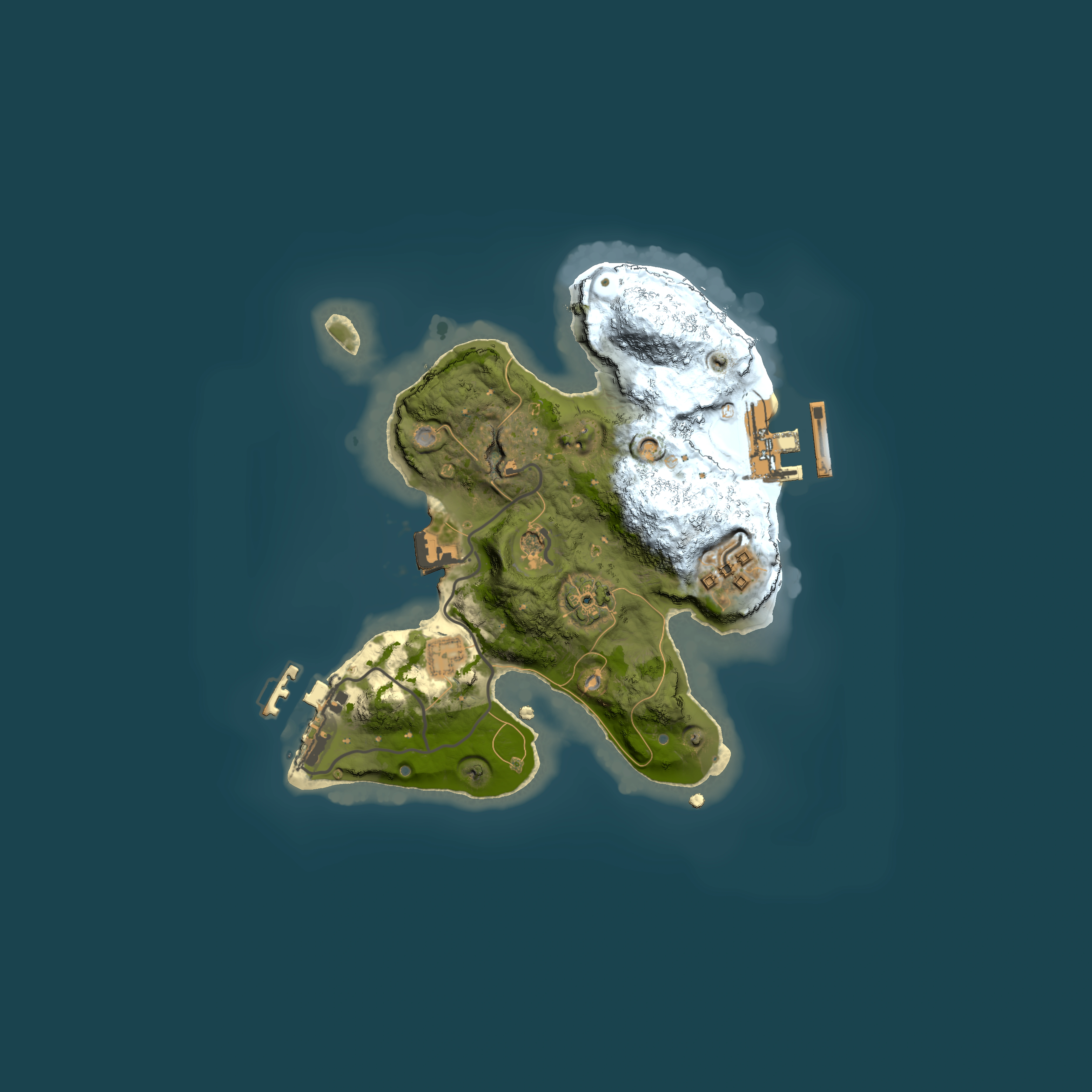 Full top-down render of Rust map seed 2080155091, 2000x2000m