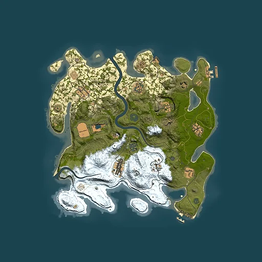 Rust map seed 539115155, 3500x3500m top-down preview