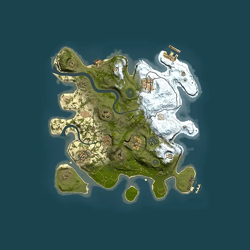 Rust map seed 1518789436, 3000x3000m top-down preview
